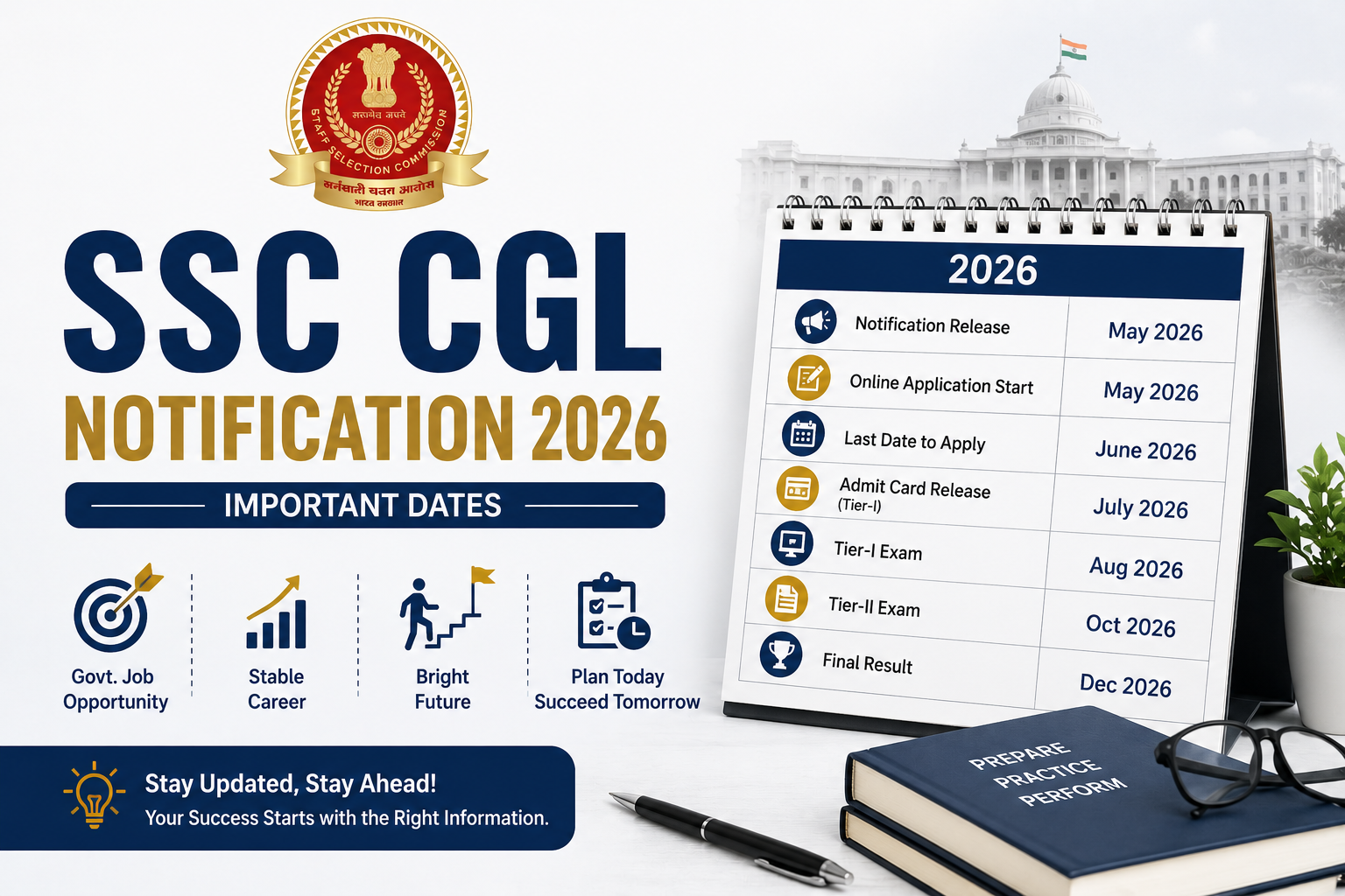 SSC CGL Notification 2026 Dates